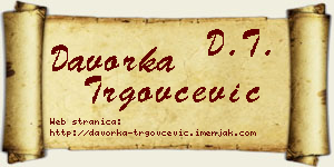 Davorka Trgovčević vizit kartica